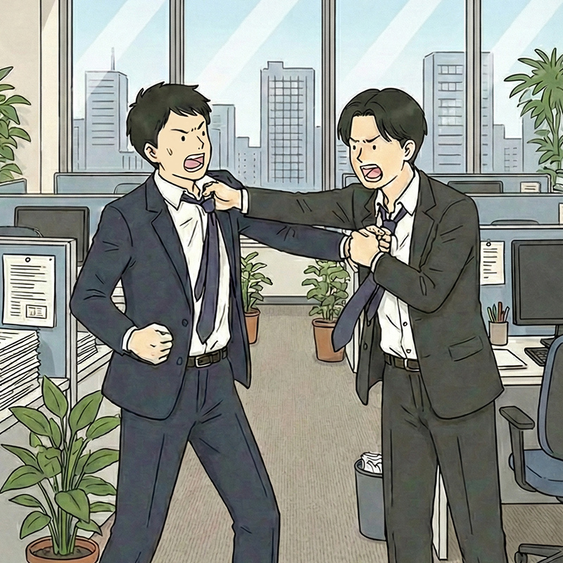 eyecatch fightOffice man man