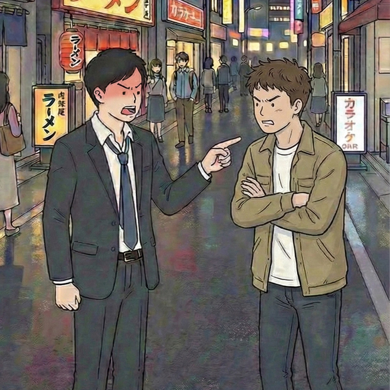 eyecatch quarrelDowntownarea man man